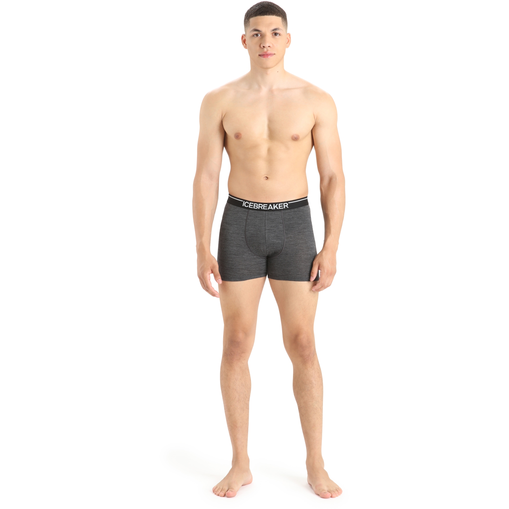 Icebreaker - Anatomica Boxers with Fly - Merino base layer - Jet Heather | S