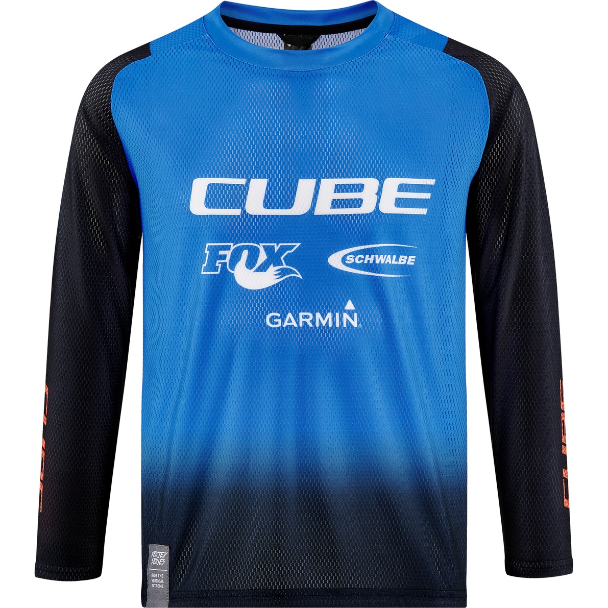 Picture of CUBE VERTEX Jersey Kids ROOKIE X Actionteam Long Sleeve - black&#039;n&#039;blue
