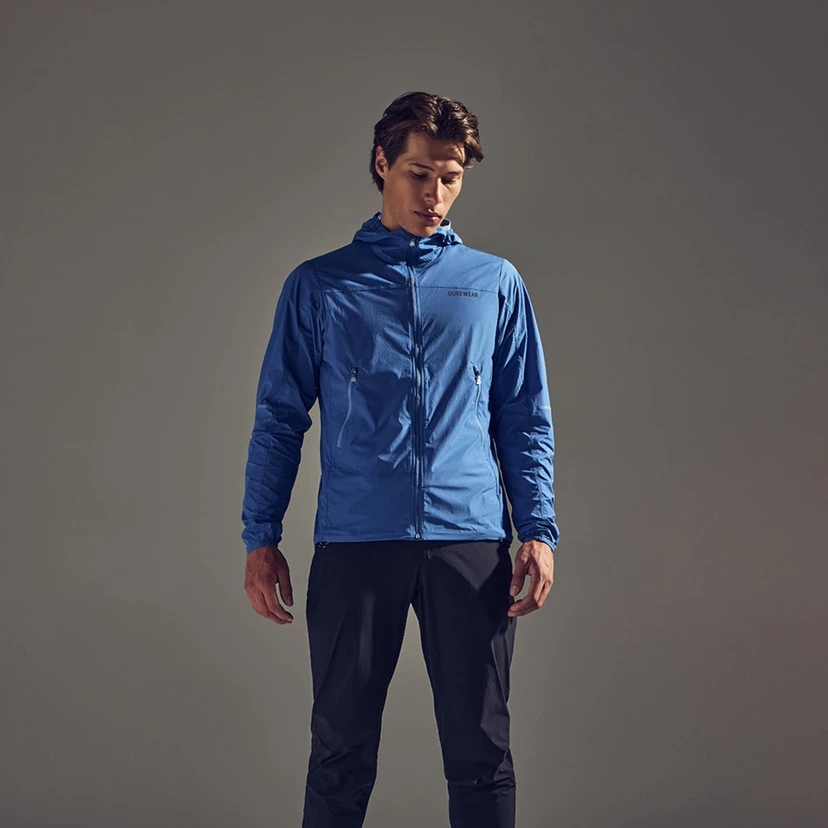 GOREWEAR Fernflow Hooded Windbreaker Men - cargo blue CA00 | BIKE24