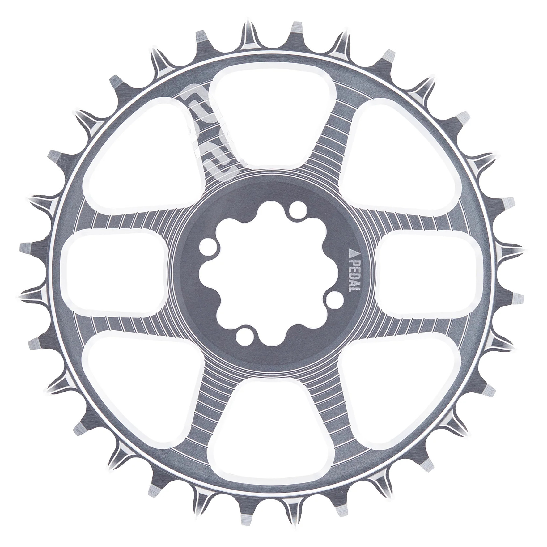 Produktbild von e*thirteen Helix Race - Direct Mount Kettenblatt - 8-Bolt | 3mm Offset - sterling silver