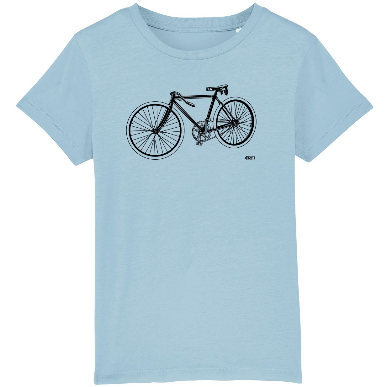 Imagen de RTTshirts Camiseta Bicicleta Niño - Bicicleta de Carretera Retro - azul claro