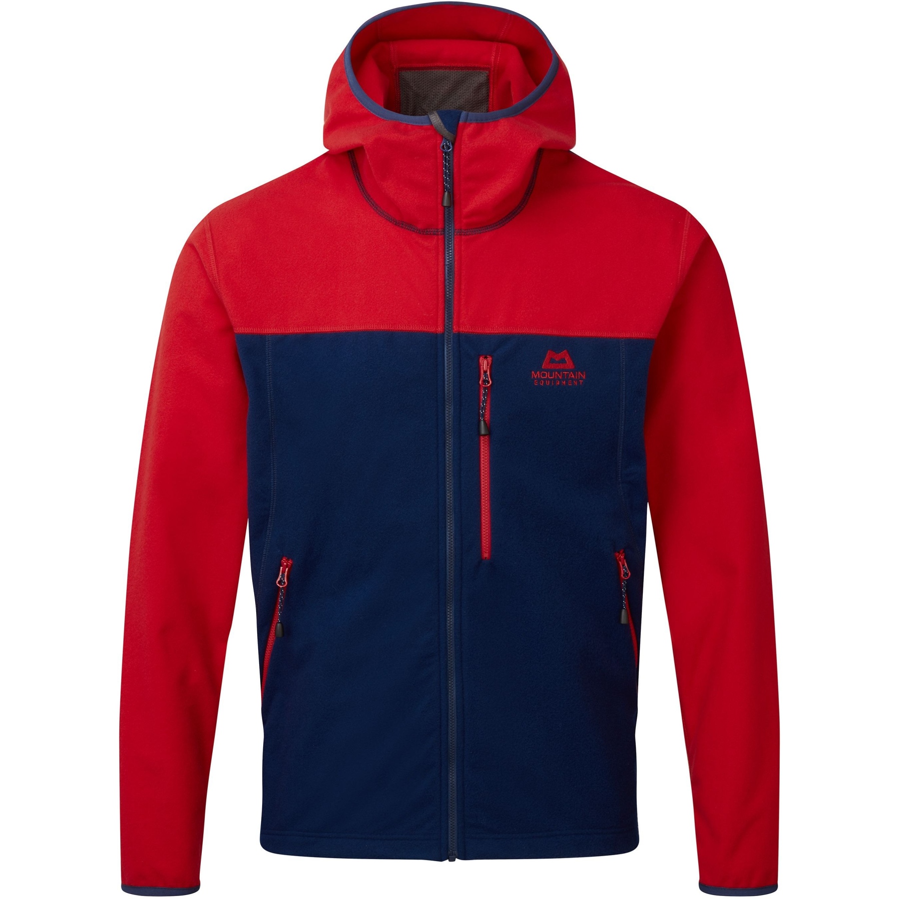 Picture of Mountain Equipment Ultrafleece Hooded Jacket ME-005835 - medieval blue/crimson red