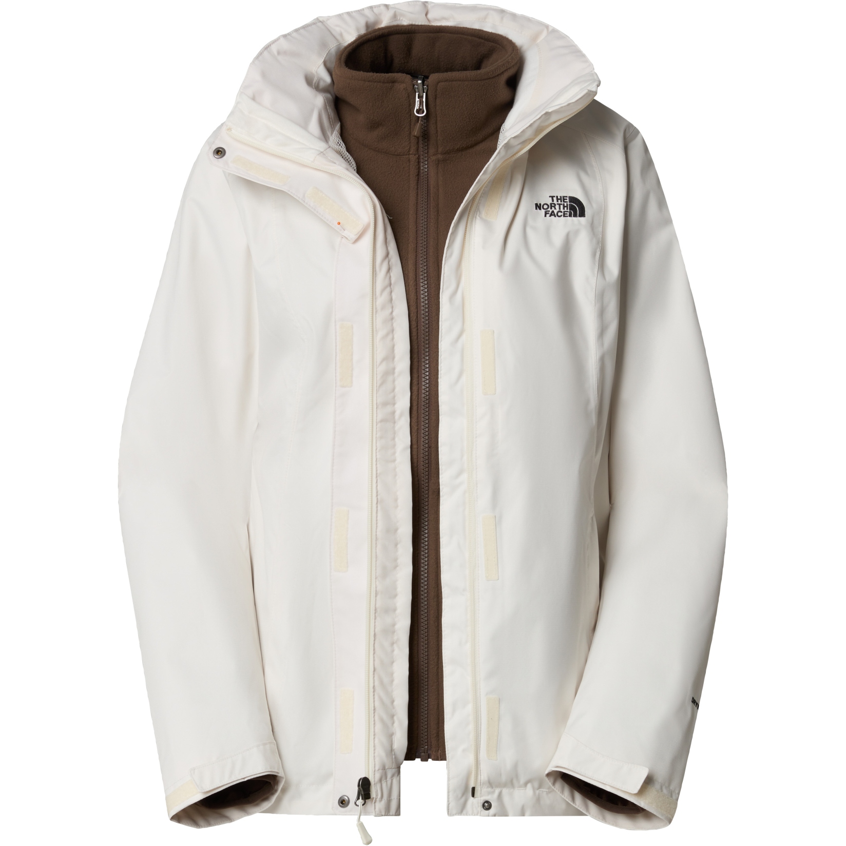 The North Face Evolve II 3 in 1 Triclimate Jacket Women White Dune Smokey Brown