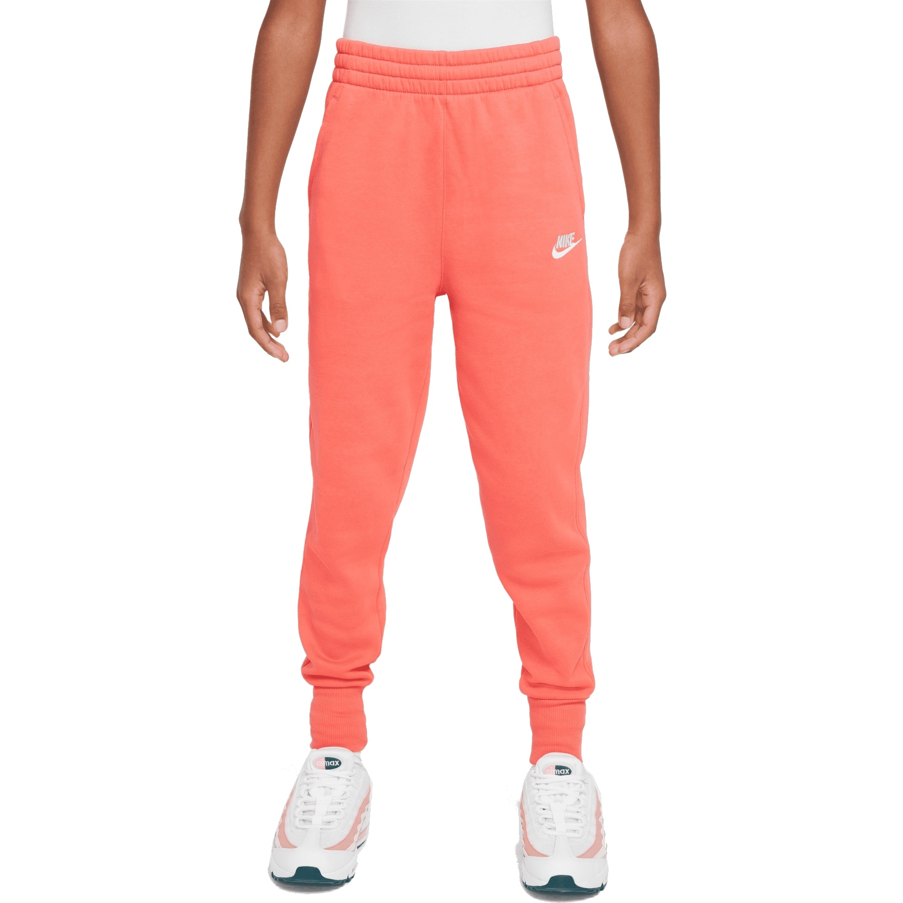Produktbild von Nike Sportswear Club Fleece High-Rise Jogginghose Kinder - magic ember/magic ember/white FD2921-814