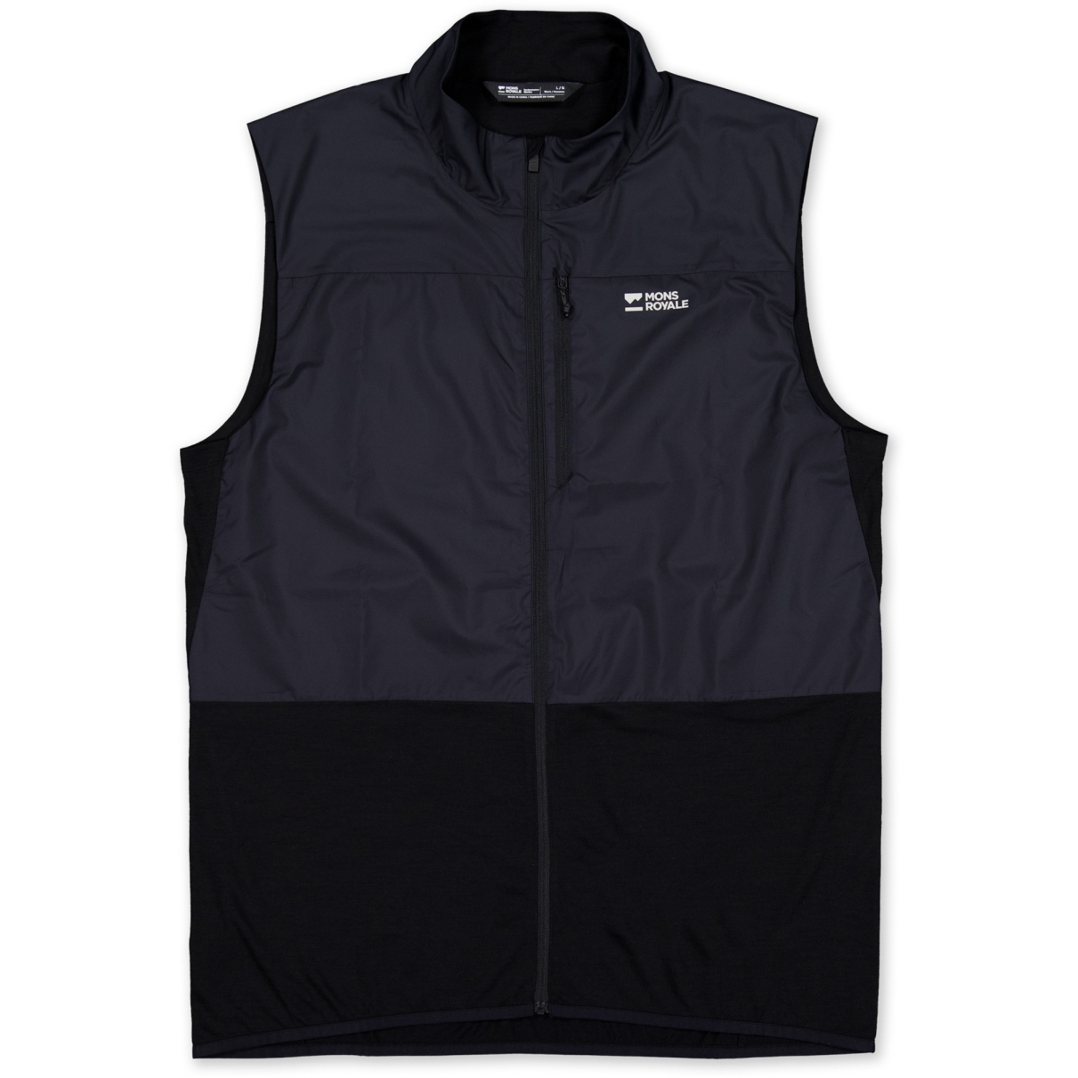 Produktbild von Mons Royale Diversion Merino Windweste Herren - schwarz