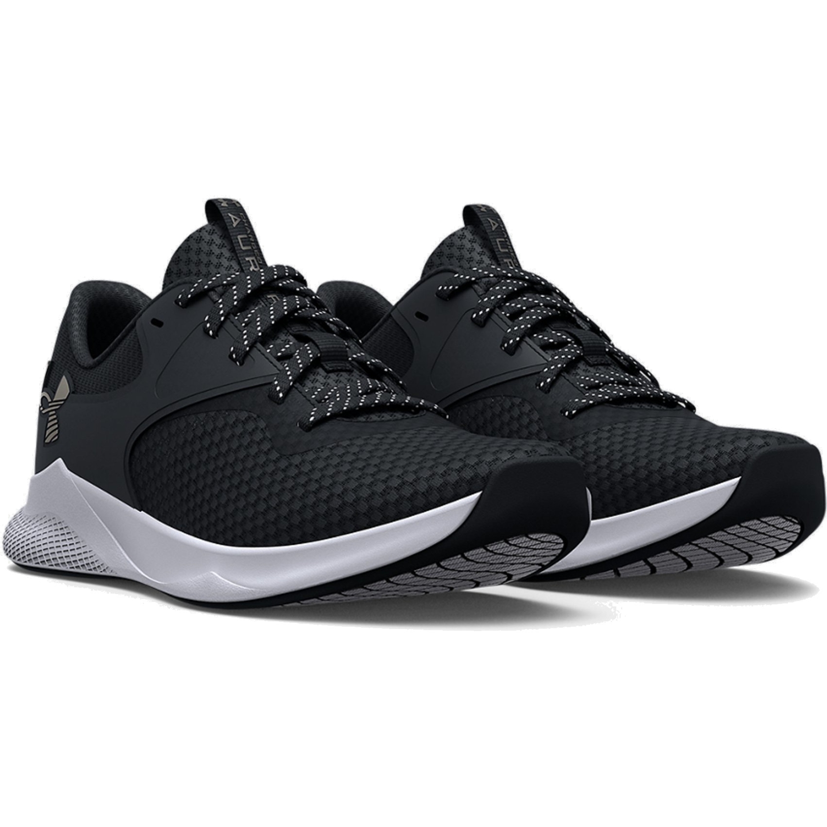 Picture of Under Armour UA Charged Aurora 2 Training Shoes Women - Black/Black/Metallic Warm Silver