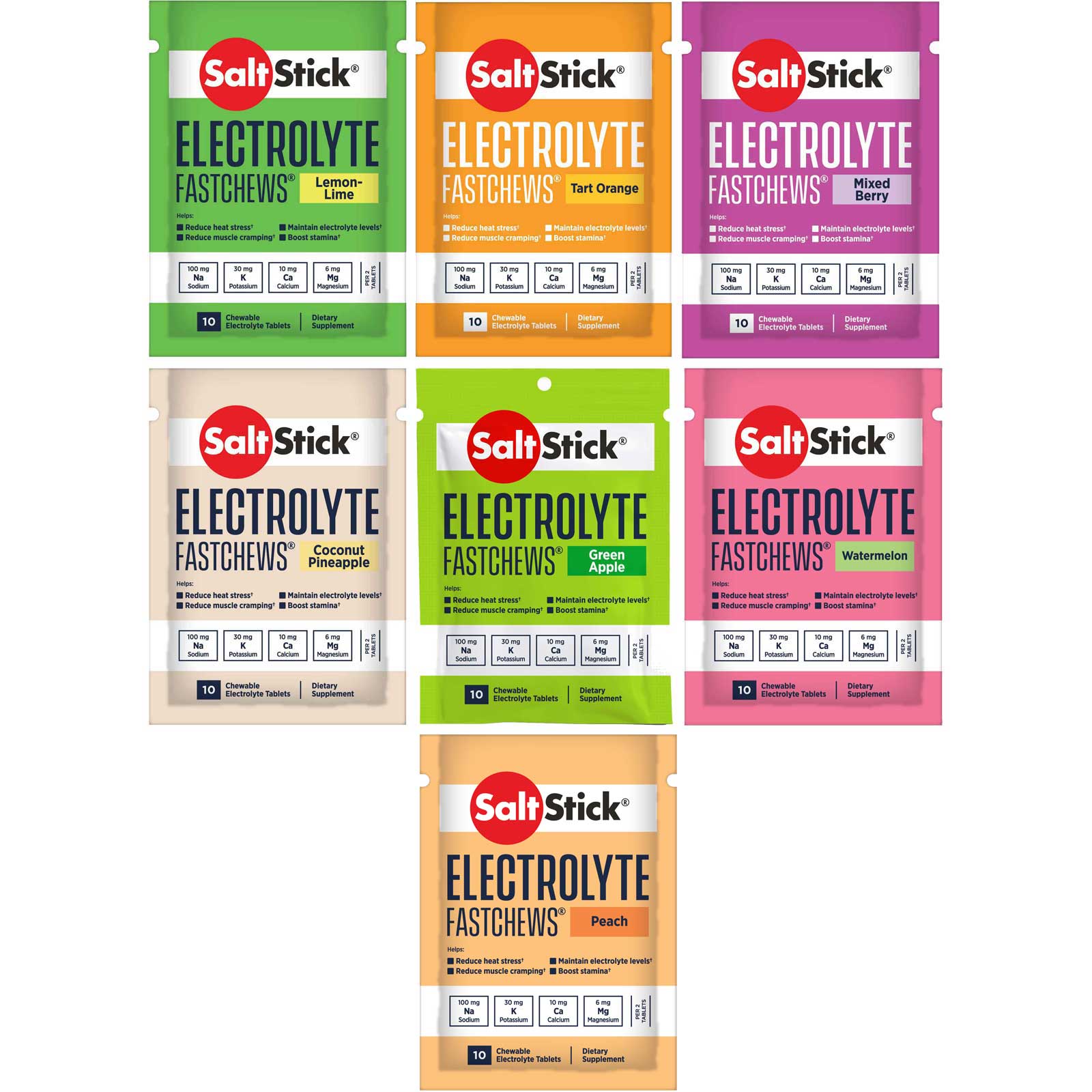 Photo produit de SaltStick Tabletas Comprimés d&#039;Électrolytes à Mâcher - FastChews - 10 pièces