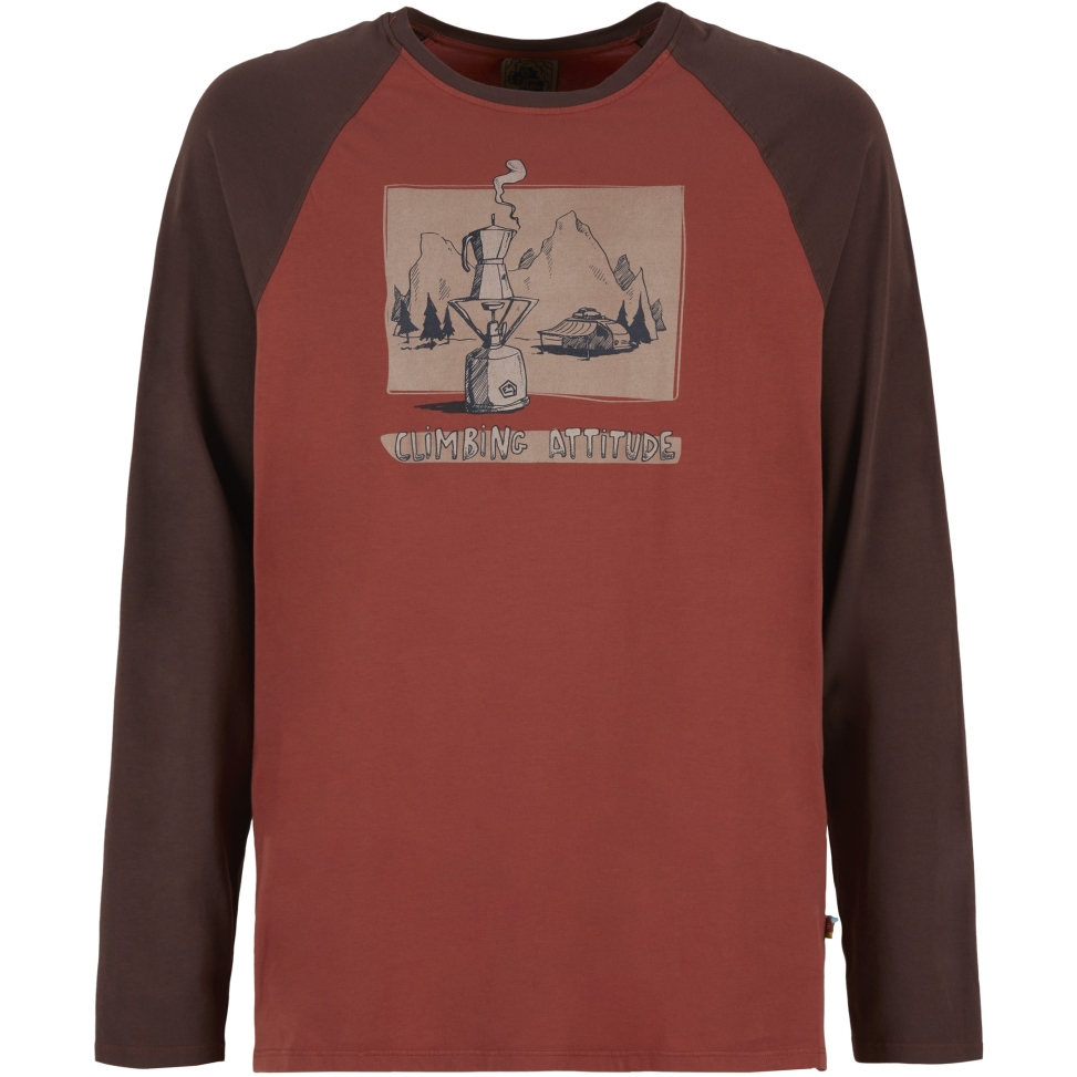 Мужская рубашка с длинным рукавом кофейного цвета E9 - Paprika