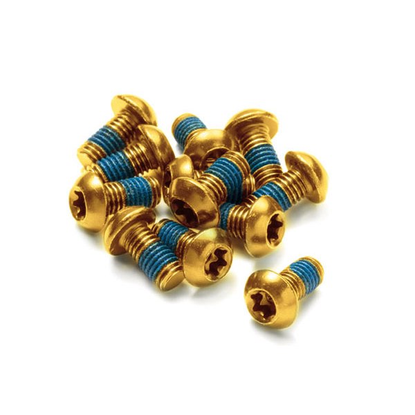 Produktbild von Reverse Components Schrauben-Set für Bremsscheiben - 12 Stück - M5x10mm - gold