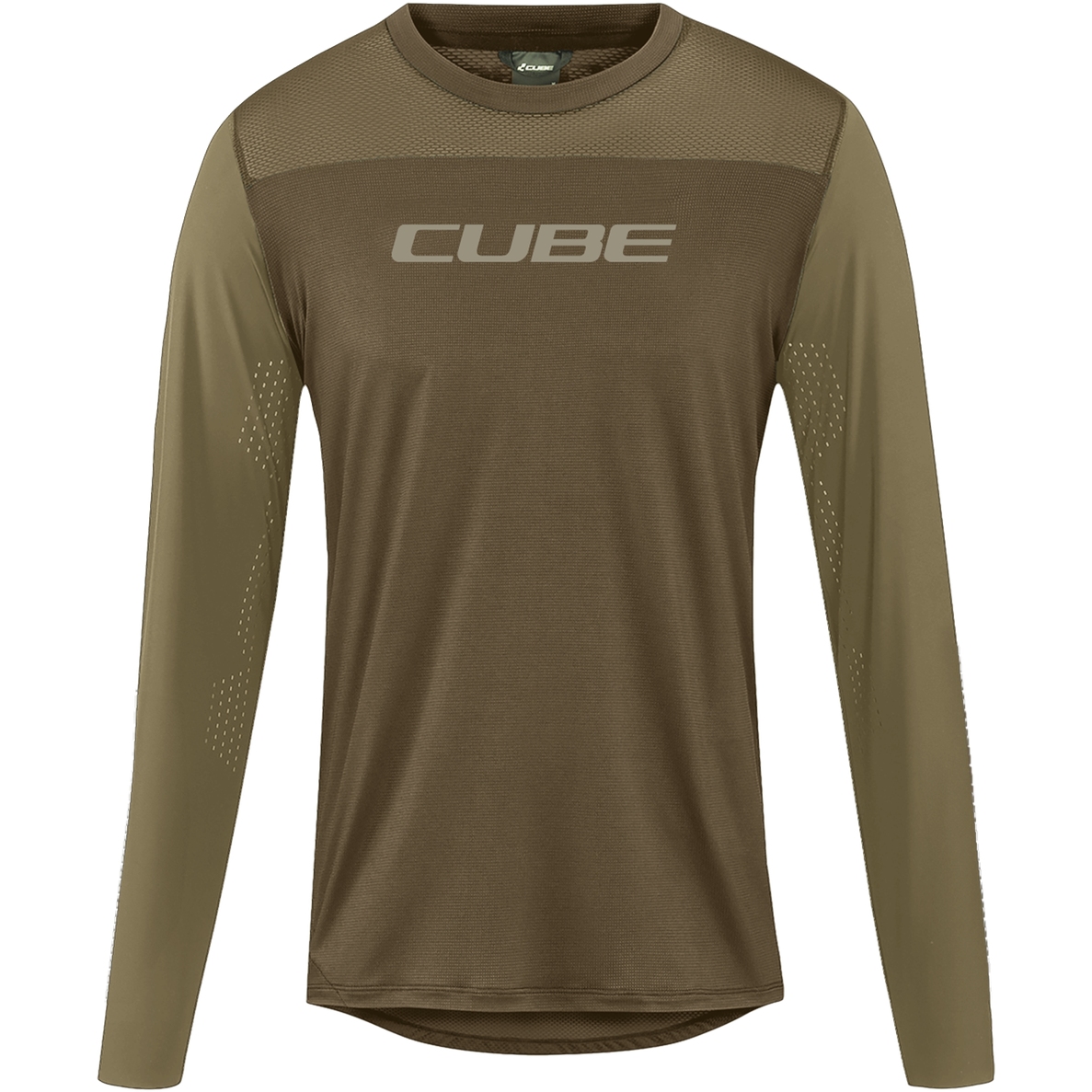 ウェア MT765 CUBE MTB Round Neck Pro TM Long Sleeve Jersey Men - olive