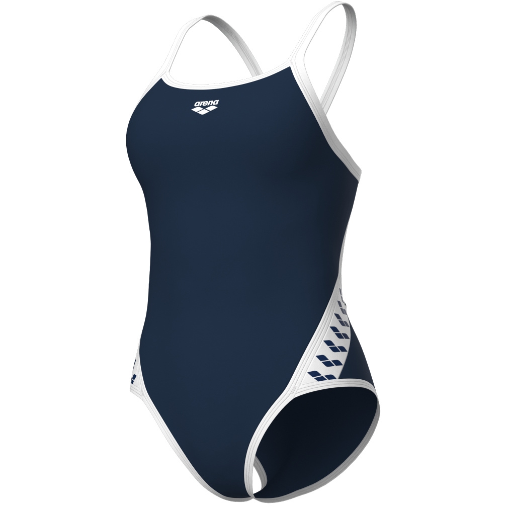 Picture of arena Performance Icons Solid Super Fly Back Swimsuit Women - Navy/White