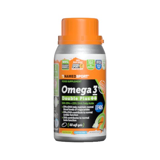 Productfoto van NAMEDSPORT Omega 3 Double Plus - Food Supplement - 60 Softgel Capsules