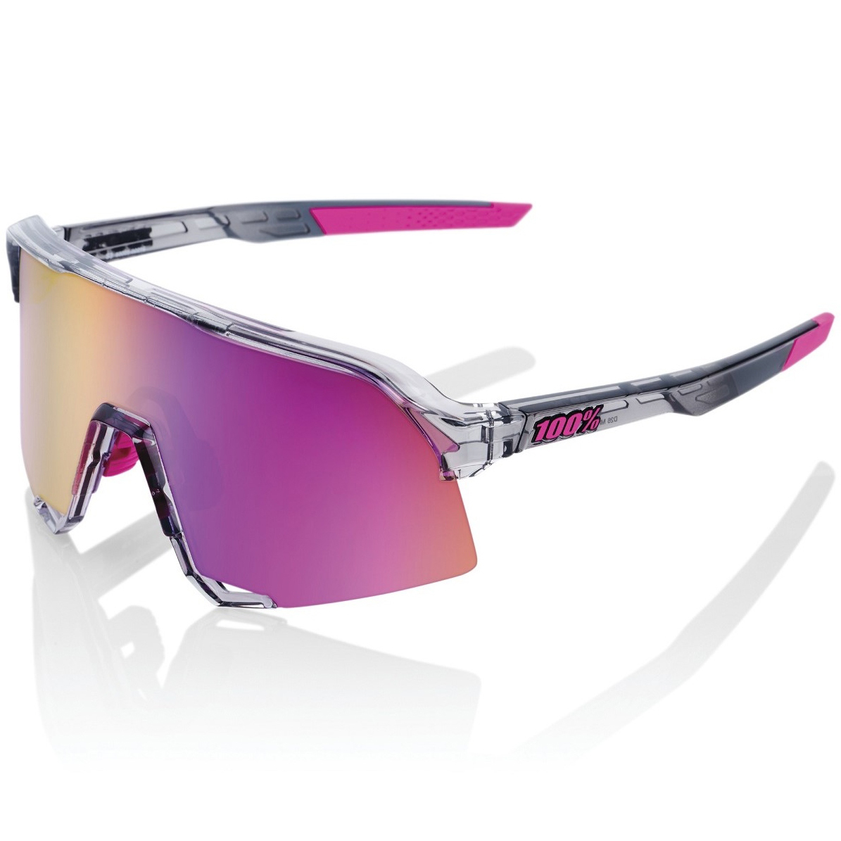 Очки 100% S3 - Tokyo Nights / Полупрозрачное серо-фиолетовое многослойное зеркало | Прозрачные