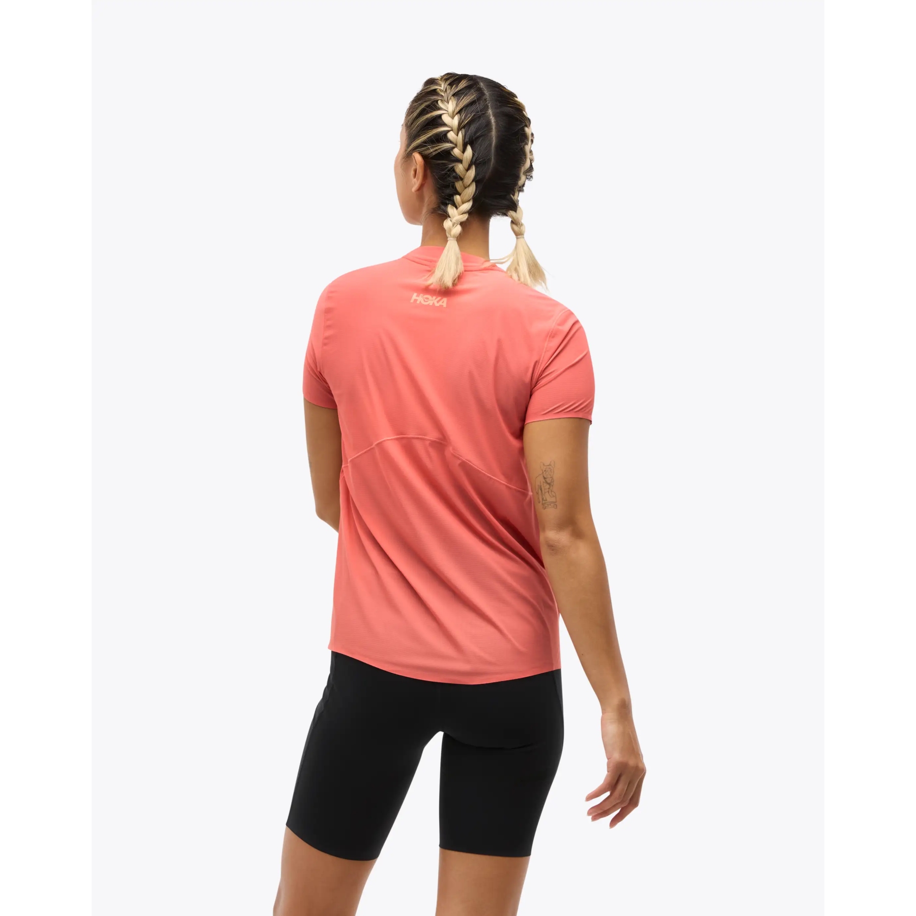 売れ筋商品|||ホカオネオネ Tシャツ レディース トップス AIROLITE RUN SHORT SLEEVE - Sports T-shirt - grapefruit HOKA ONE ONE® Airolite Run Short Sleeve for Women | HOKA ONE