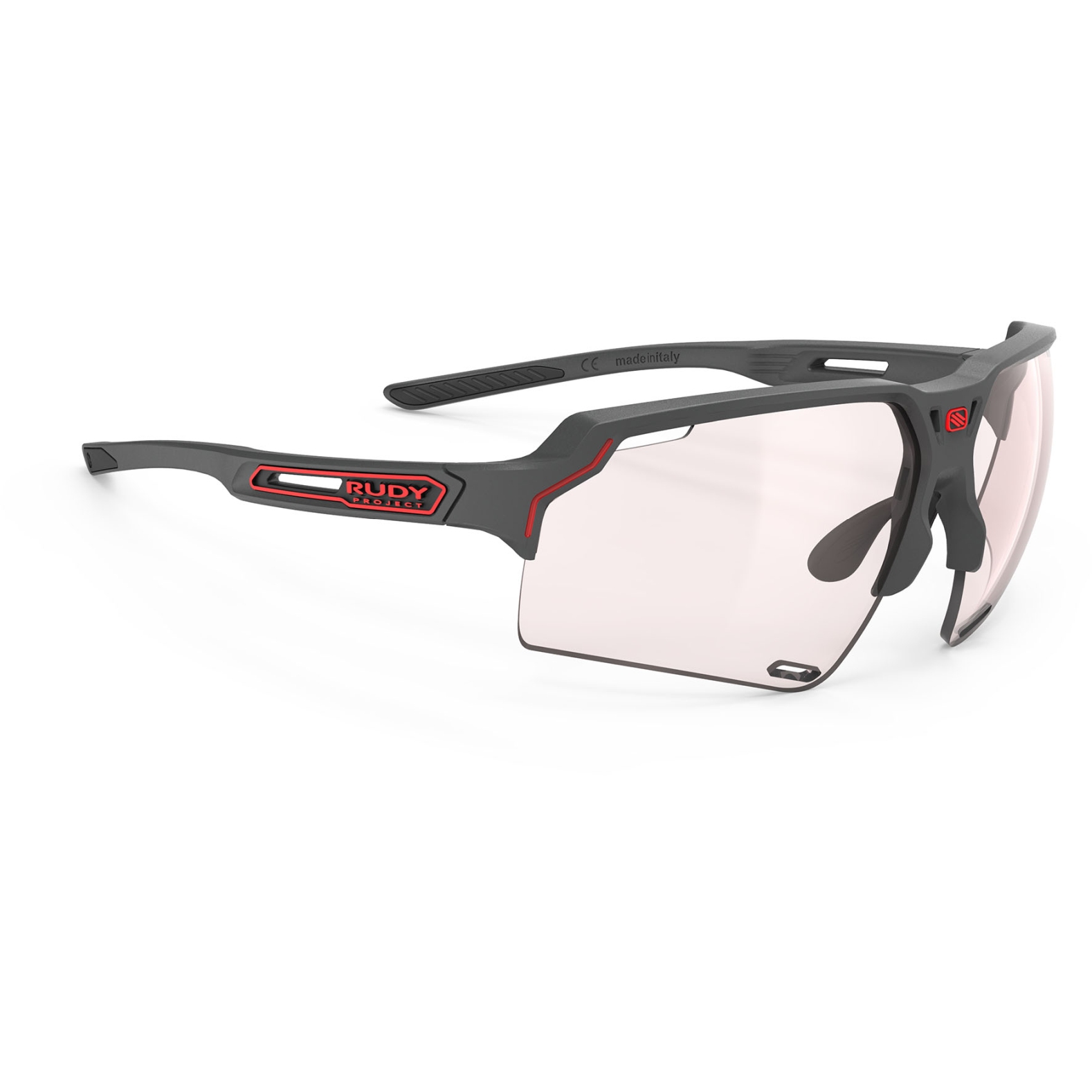 Picture of Rudy Project Deltabeat Glasses - Photochromic Lens - Charcoal Matte/ImpactX 2 Red