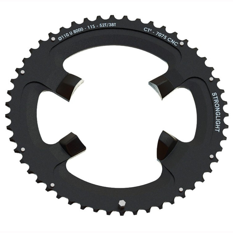 Picture of Stronglight CT2 Road Chainring - 4-Arm - 110mm - Shimano Ultegra FC-R8000 + FC-R8050 - black