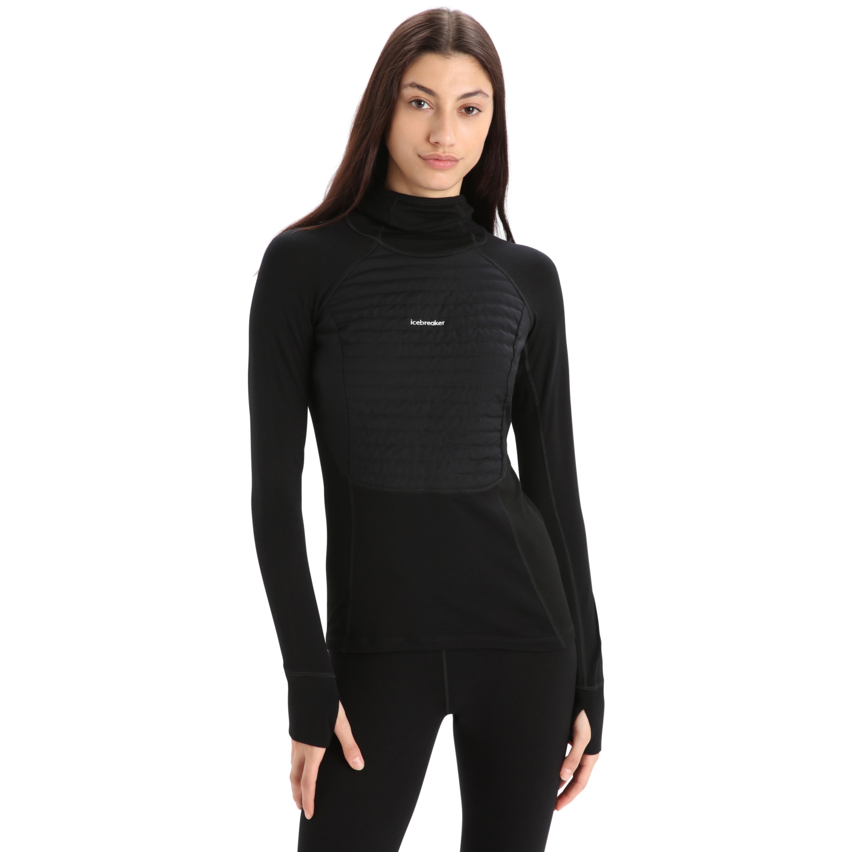 Imagen de Icebreaker Camiseta con Capucha Mujer - ZoneKnit™ Insulated - Negro