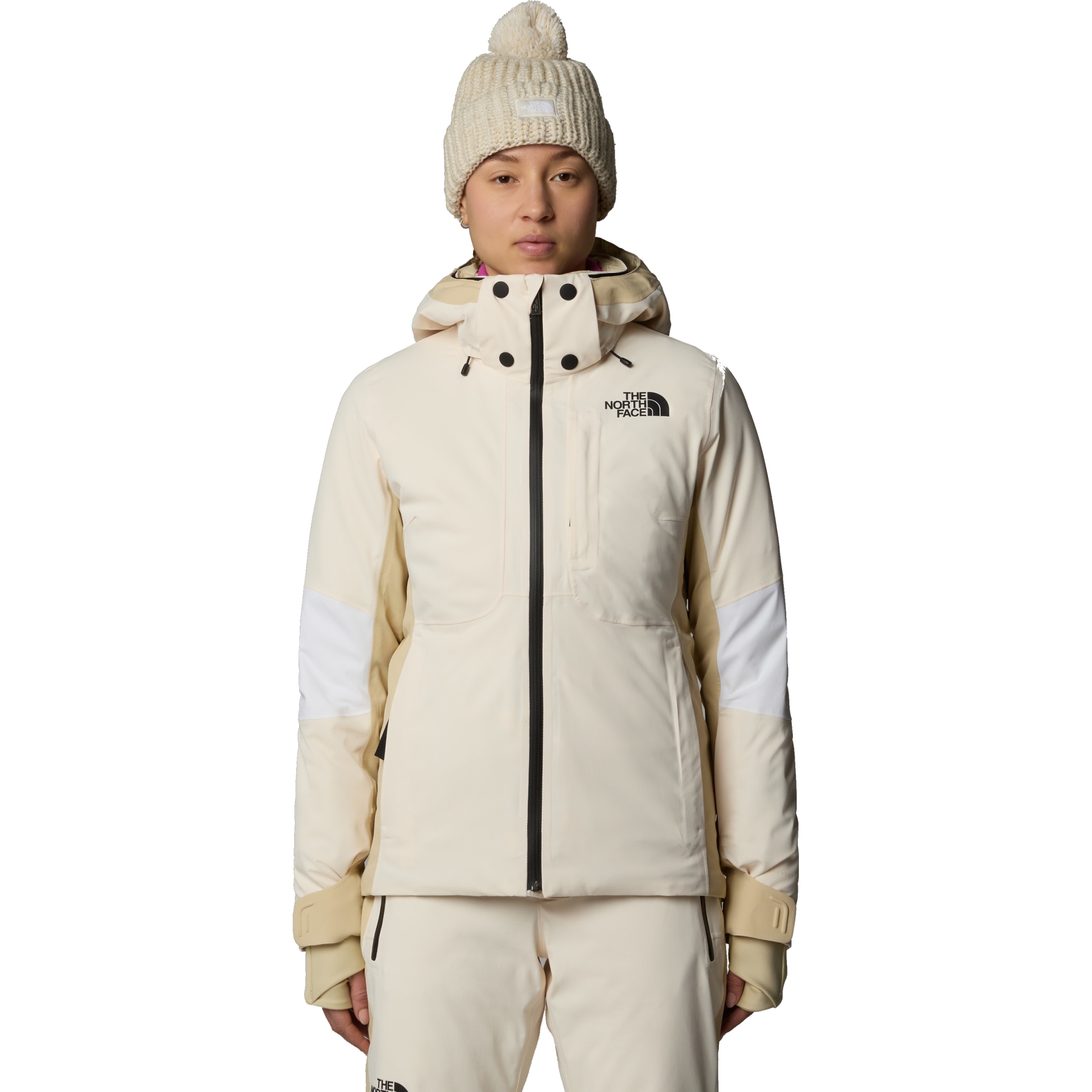 The North Face Lenado Jacket Women White Dune Gravel Khaki BIKE24