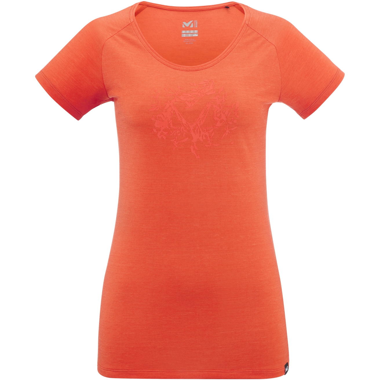 Picture of Millet Imja Wool Print Women&#039;s T-Shirt - Coral Chrome