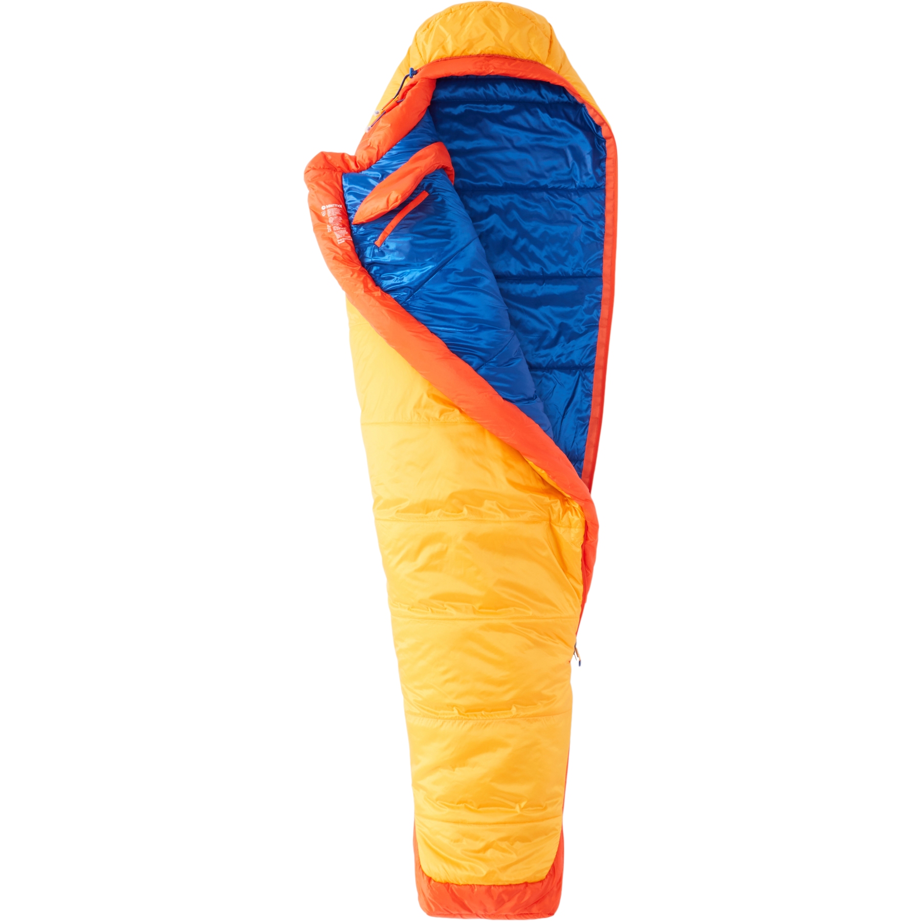 Image of Marmot Kids Trestles Elite Eco 30 Regular Sleeping Bag - Zip Left - solar/red sun