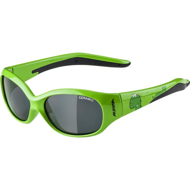 Image of Alpina Flexxy Kids Glasses - green dino / black