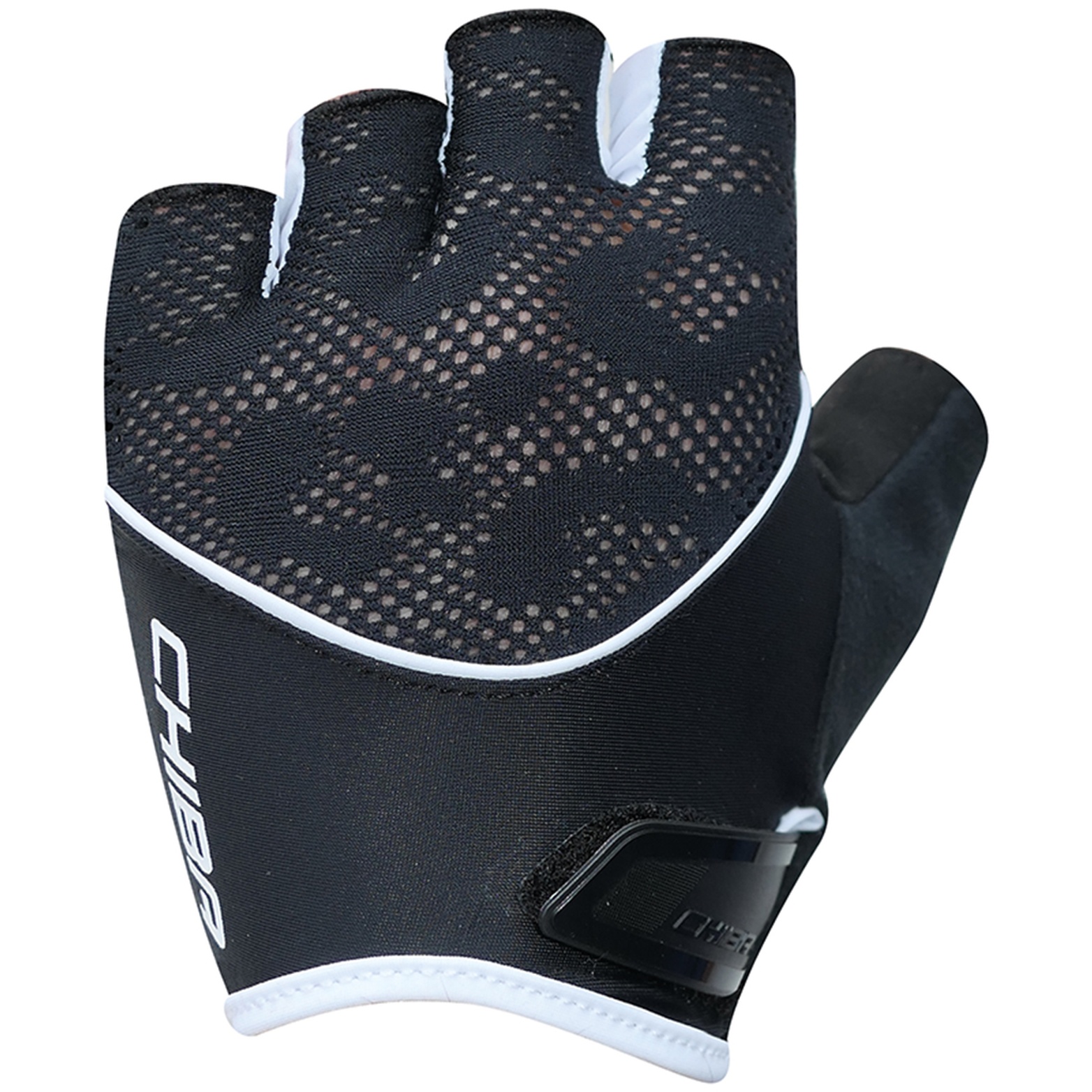 Productfoto van Chiba Gel Handschoenen met Korte Vingers Dame - zwart/wit