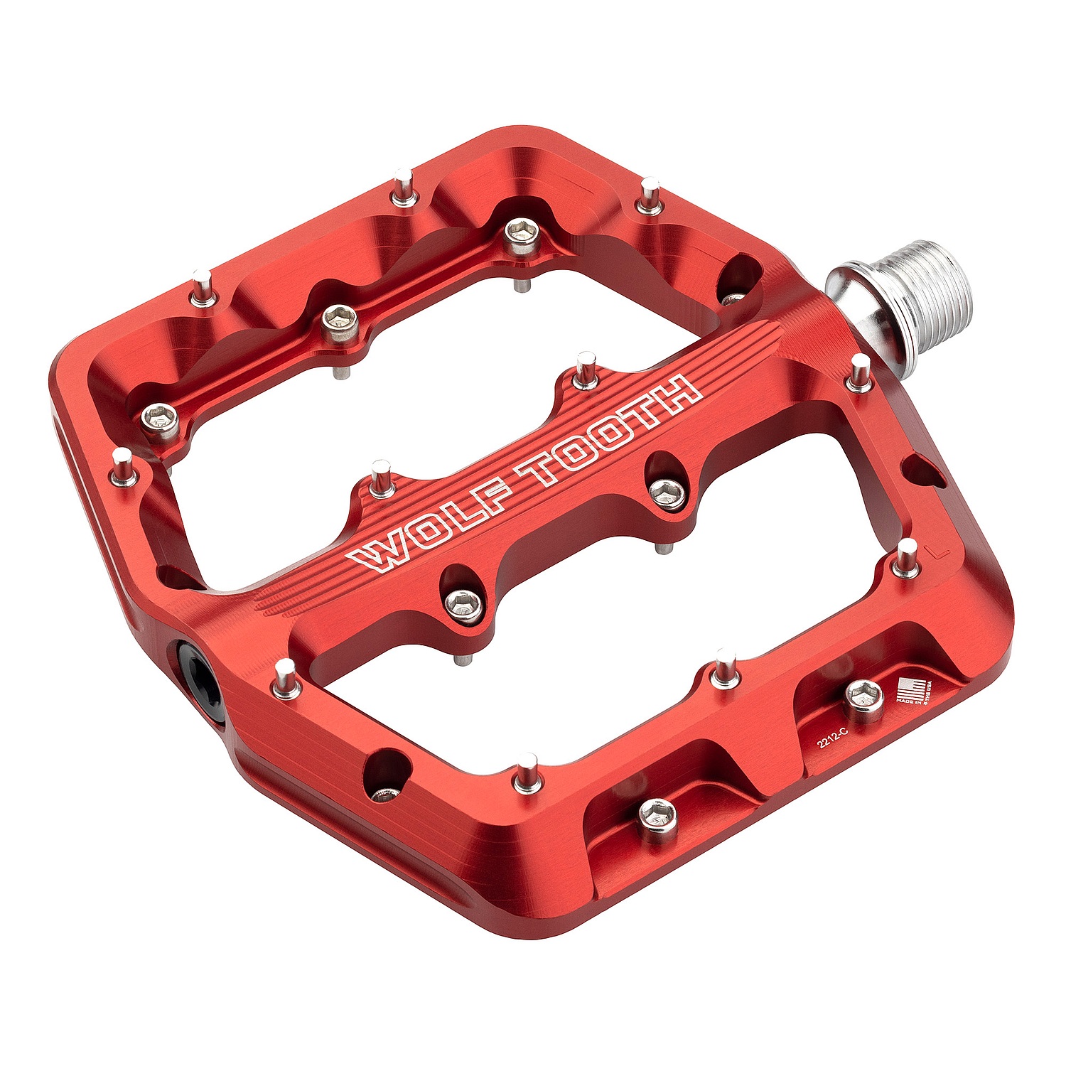Picture of Wolf Tooth WAVEFORM Flat Pedals - Small - red