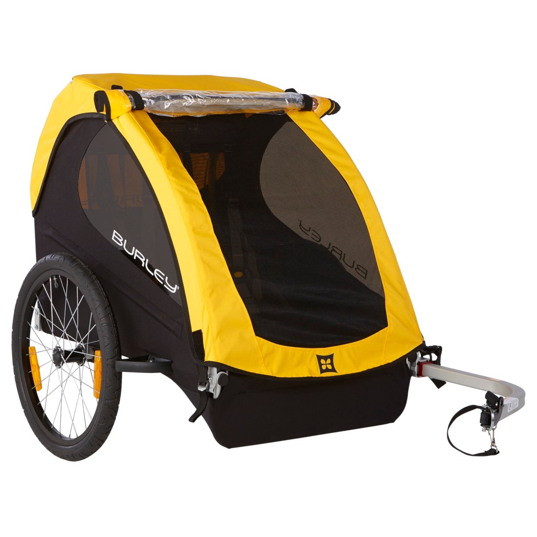 Picture of Burley Bee Bike Trailer for 1-2 Kids incl. Cover - yellow