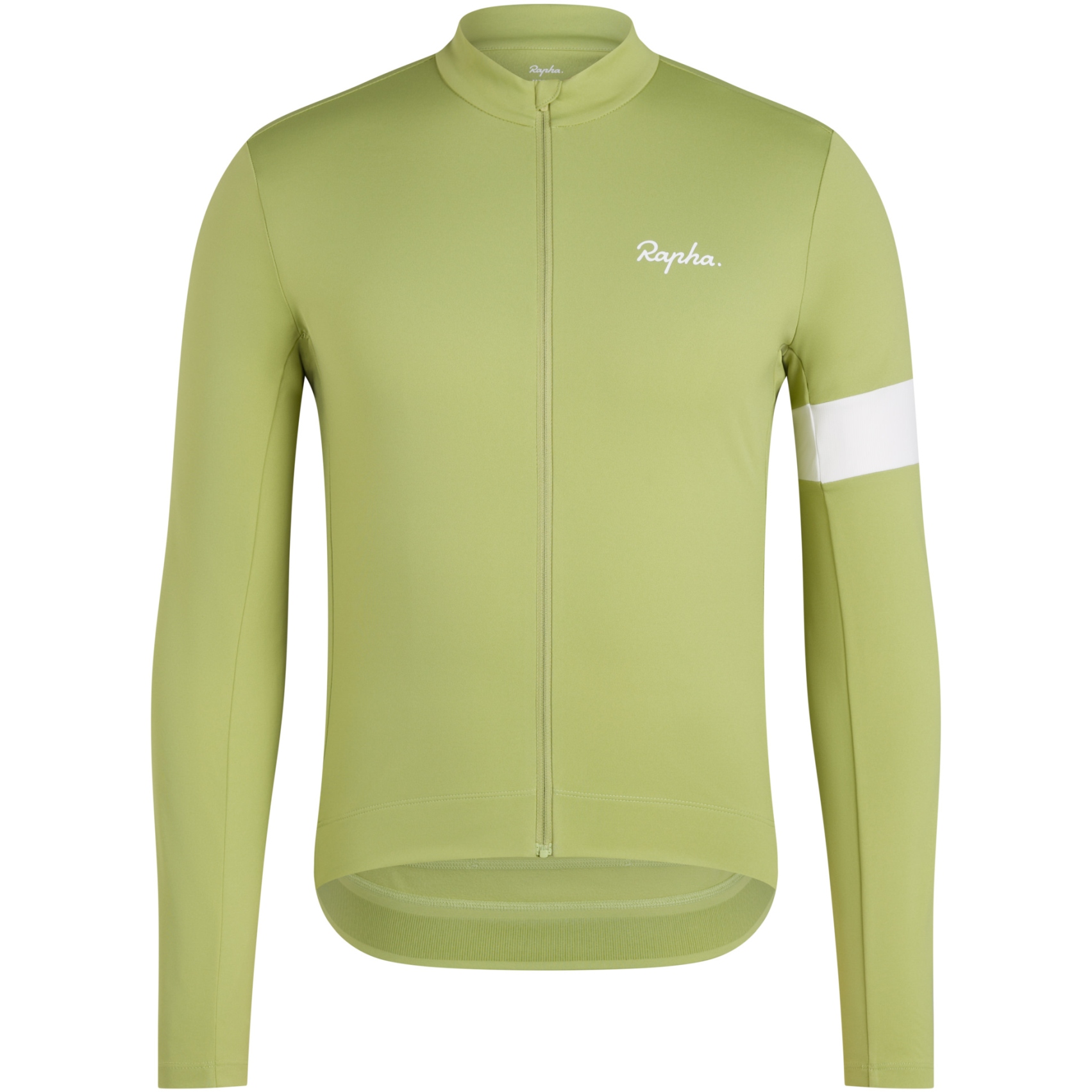 Мужская термокостюмная майка Rapha Core с длинным рукавом - папоротник/белый неон