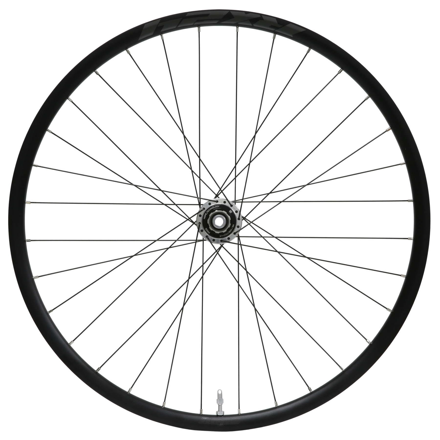 Productfoto van Hope RX24 - Pro 5 Achterwiel - 28&quot; | Clincher | 28 Gaten | Centerlock - 12x142mm - HG | zilver