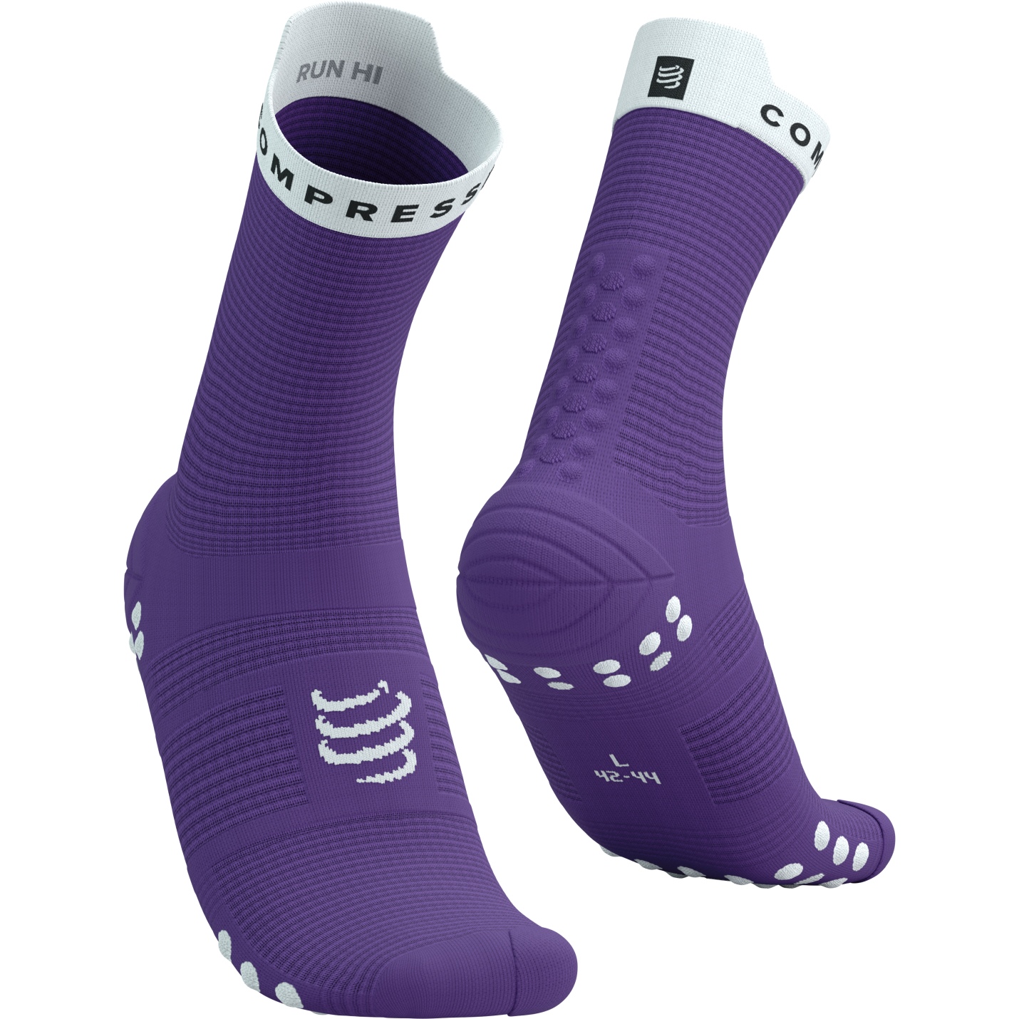 Picture of Compressport Pro Racing Compression Socks v4.0 Run High - royal lilac/white