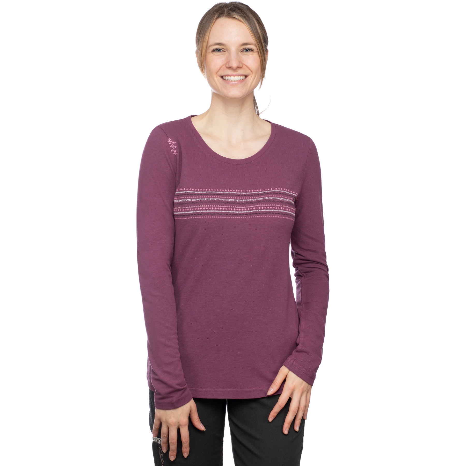 Produktbild von Chillaz Dalmatien Ornament Langarmshirt Damen - dark bordeaux