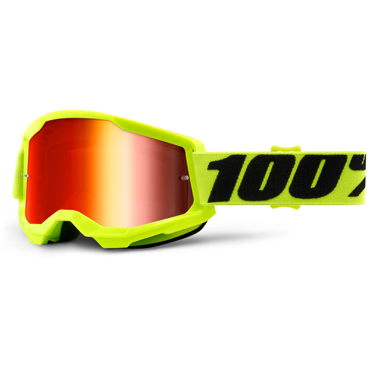 Image de 100% Strata 2 Lunettes - Mirror Lens - Fluo Yellow / Red