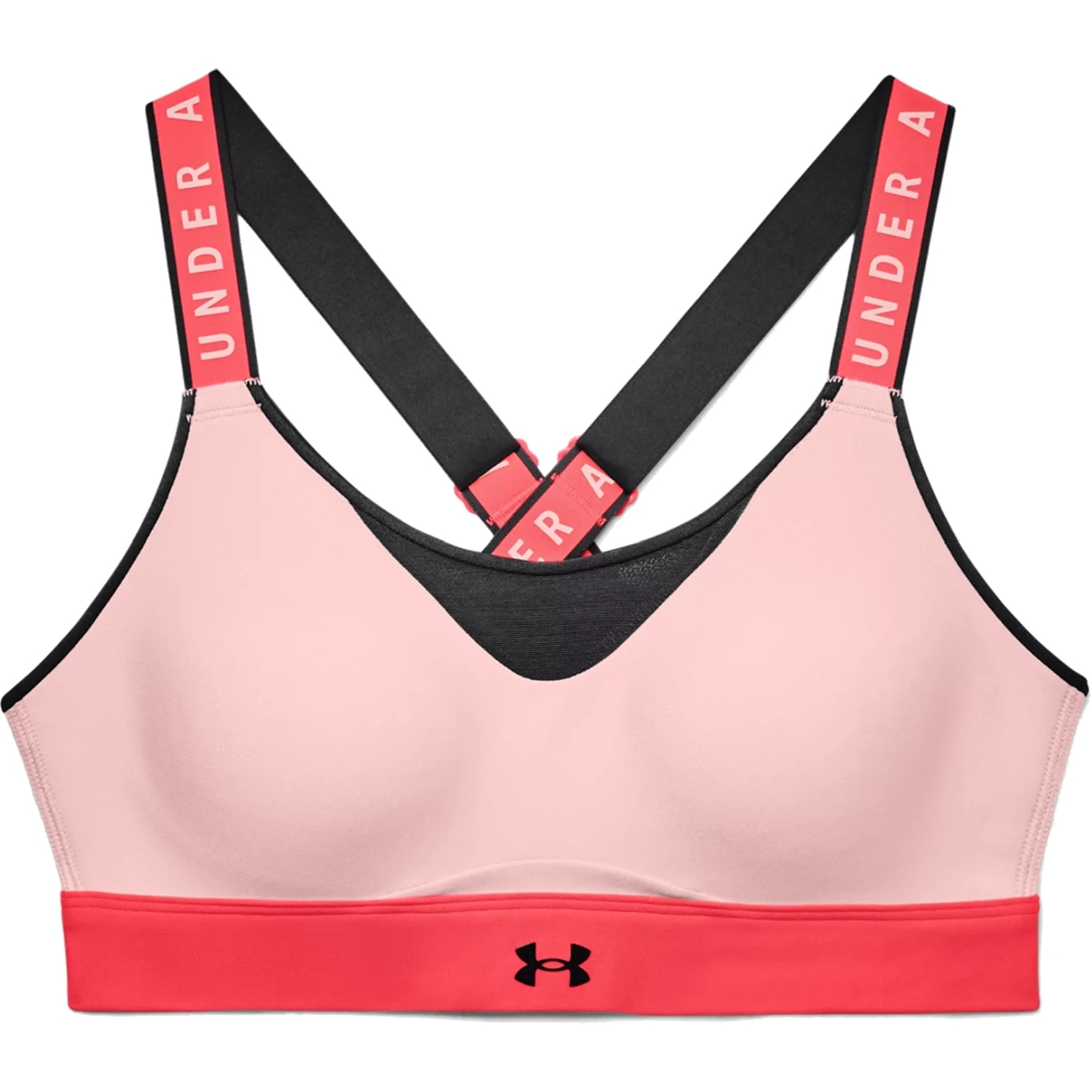 Women's bra Under Armour Women's UA Infinity High Sports Bra - pink  punk/versa blue, Tennis Zone