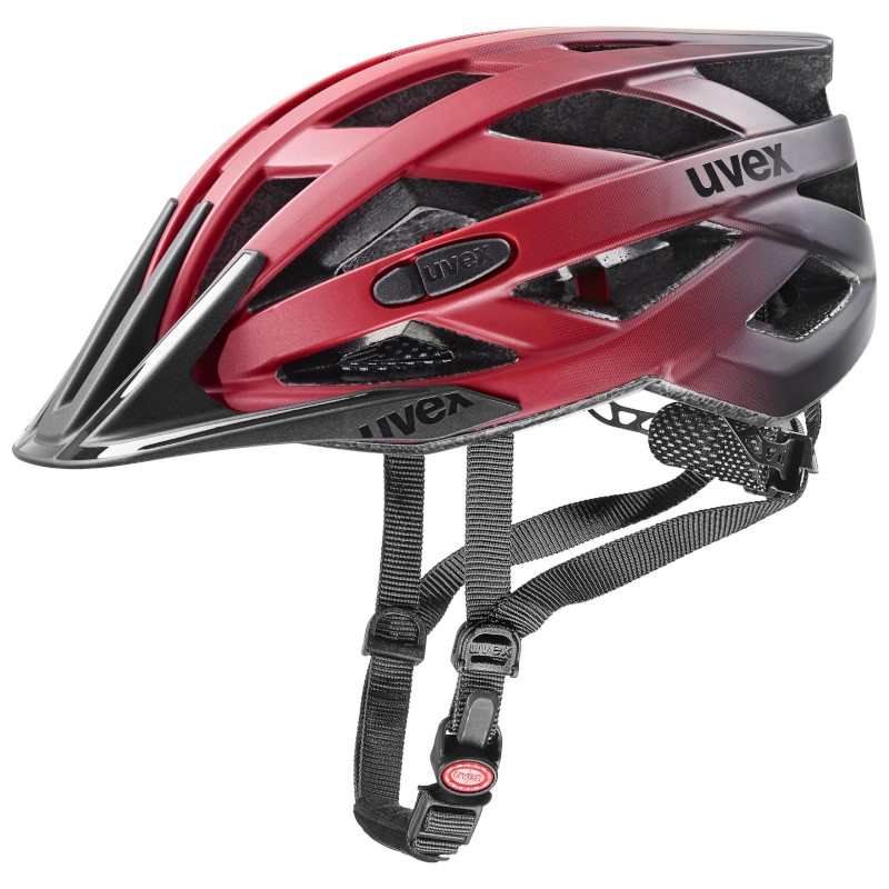 Produktbild von Uvex i-vo cc Helm - rot-schwarz matt