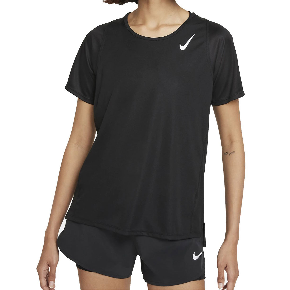 Zdjęcie: Nike Dri-Fit Race Short-Sleeve Running Top Women - black/reflective silver DD5927-010