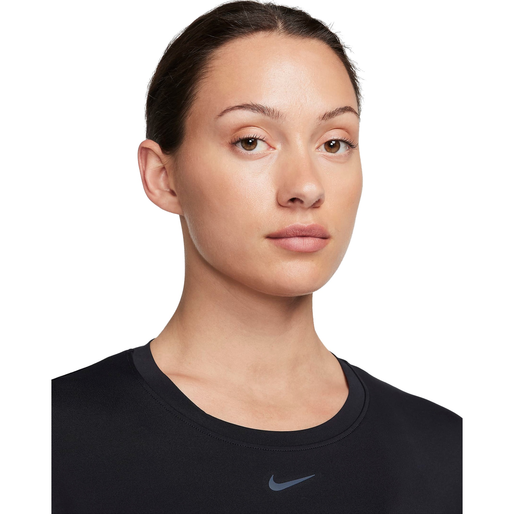 Nike Women's Dri-FIT One Standard Fit Tank, Black/White, X-Small