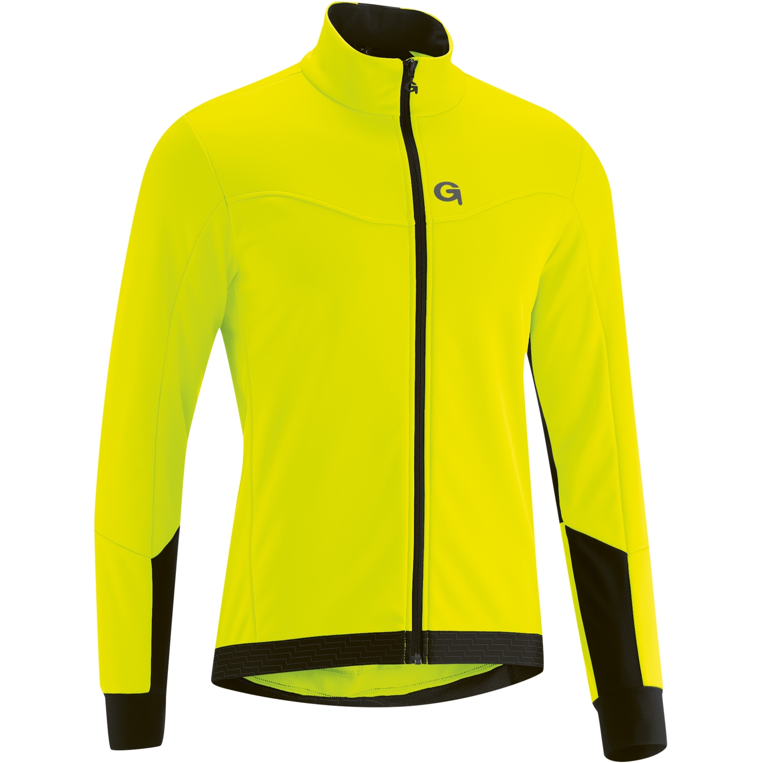 Picture of Gonso Silves Men&#039;s Softshell Jacket 14425 - Safety Yellow / Black
