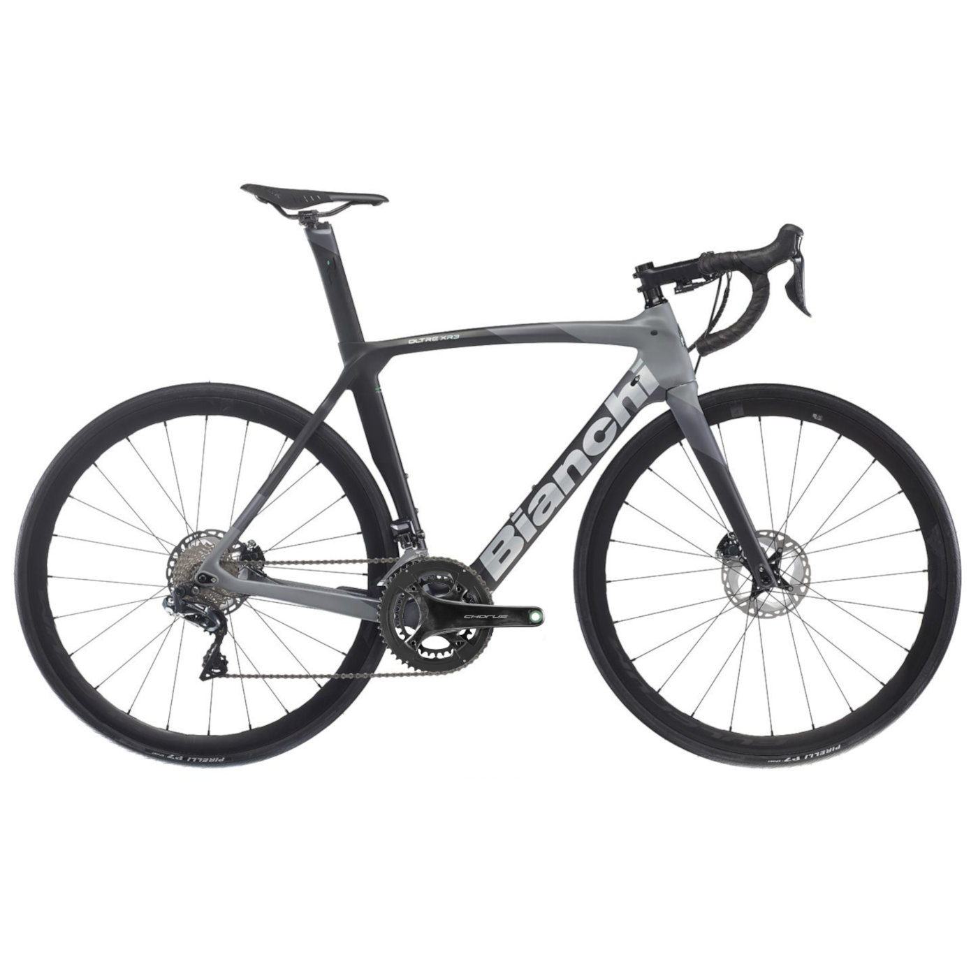 Picture of Bianchi OLTRE XR3 Disc - Chorus - Carbon Roadbike - 2023 - graphite / grey shade / metall mirror