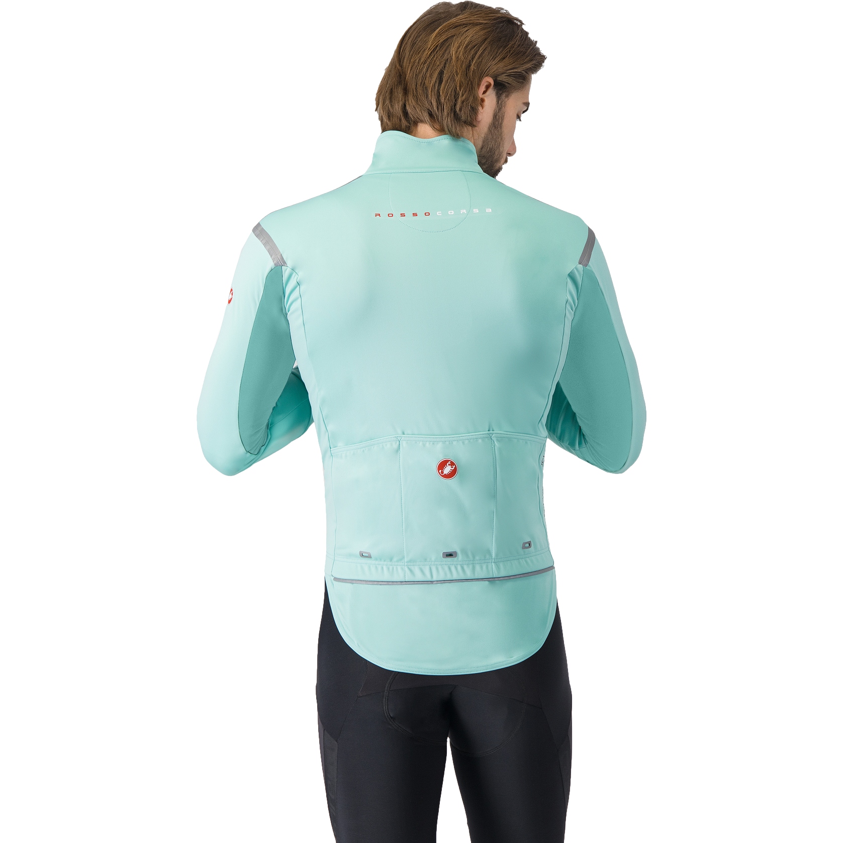 Castelli Dinamica Jacket Giacca Uomo TEAL BLUE/SILVER REFLEX, Taglia S, GORE-TEX INFINIUM, Termica E Ventilata