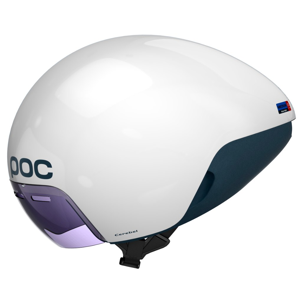 POC Cerebel Raceday Aero Helmet - 1001 Hydrogen White | BIKE24