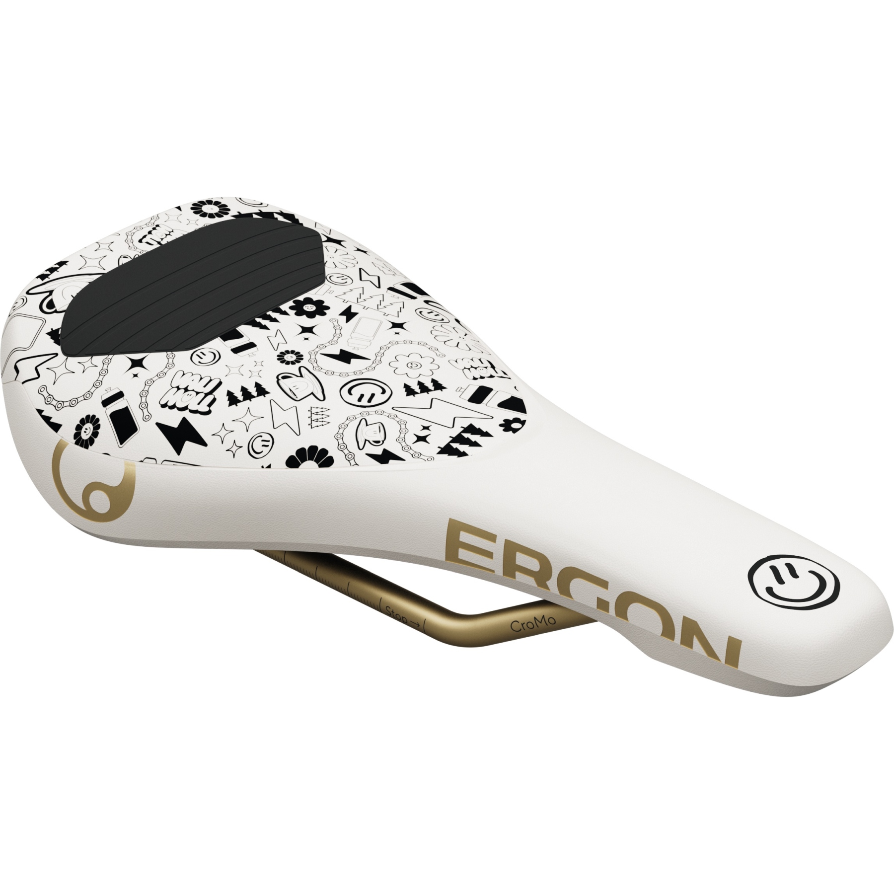 Bild von Ergon SM Downhill Comp Vali Höll Edition Sattel - weiß / gold