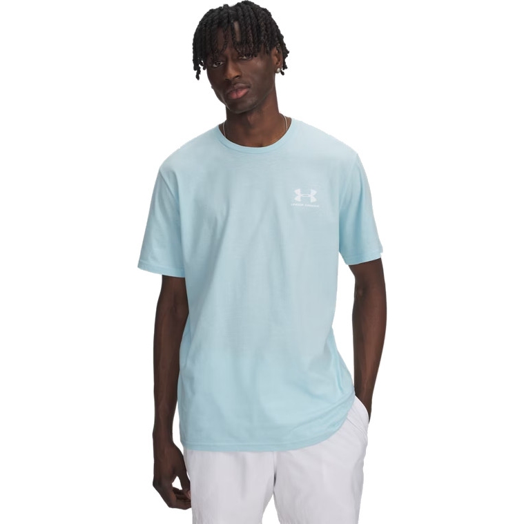Produktbild von Under Armour UA Sportstyle Left Chest Kurzarm-Oberteil Herren - Stream/Weiß