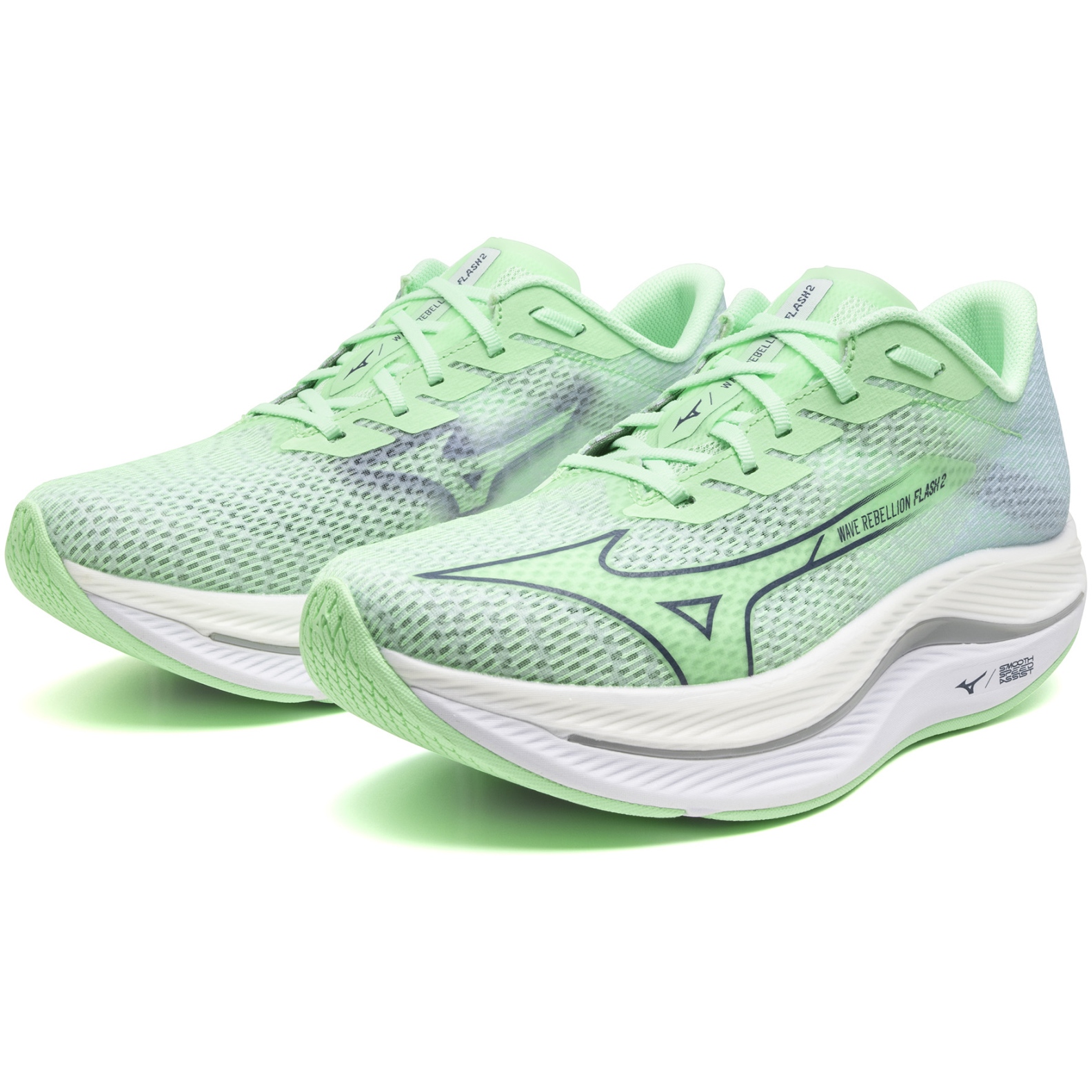 【公式】アクセサリーの激安通販 Shoes Running 2 Flash Rebellion Wave Mizuno Men Mint Neo - スパイク・シューズ