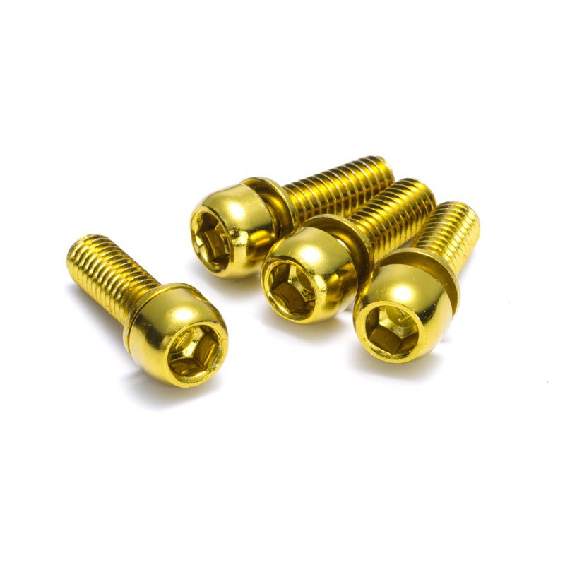 Bild von Reverse Components Schrauben-Set für Bremsadapter - M6x18mm - gold