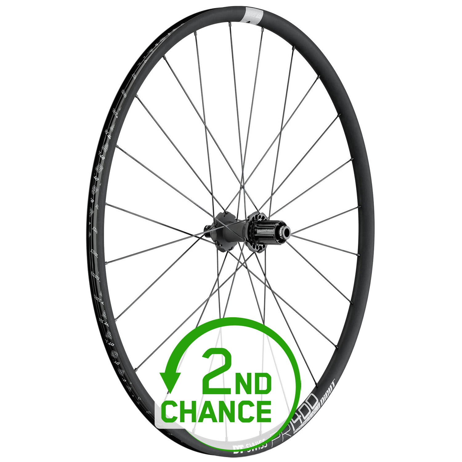 Picture of DT Swiss PR 1400 DICUT db 21 - Rear Wheel | Clincher | Centerlock - 12x142mm - without Tubless valve - 2nd Choice