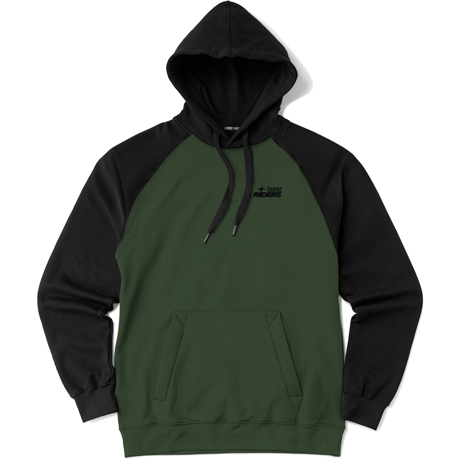 Loose Riders Essentials Tech Fleece Hoodie Men Olive Black BIKE24 Loose Riders Essentials Tech Fleece Hoodie Men Olive Black BIKE24