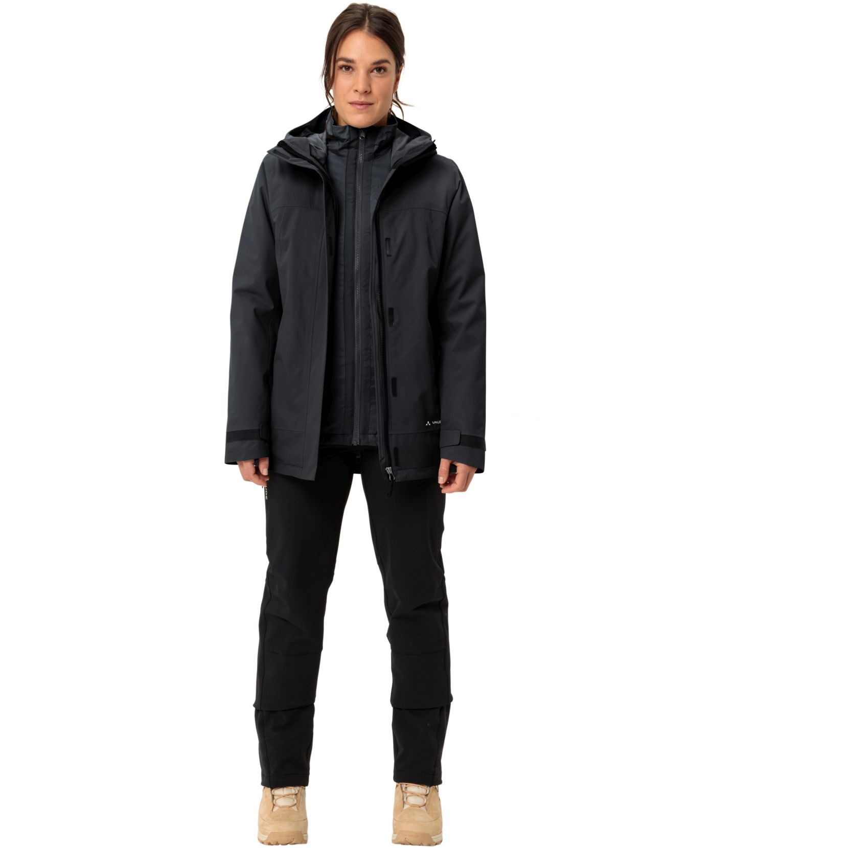 Veste Polaire Eddie Bauer Femme - Taille S, Noir, Fermeture Zip - Très Bon état