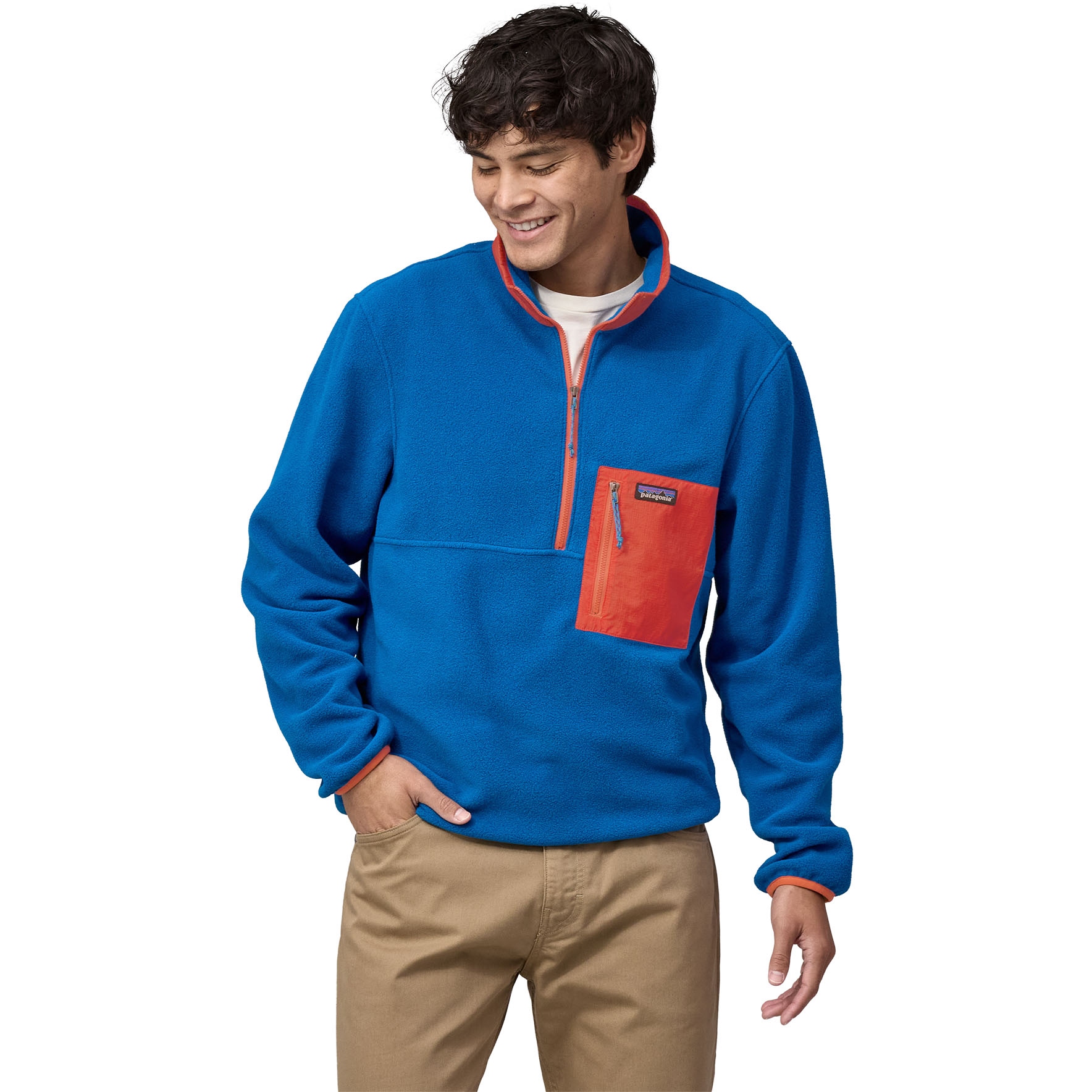 Picture of Patagonia Microdini 1/2 Zip Pullover Men - Endless Blue