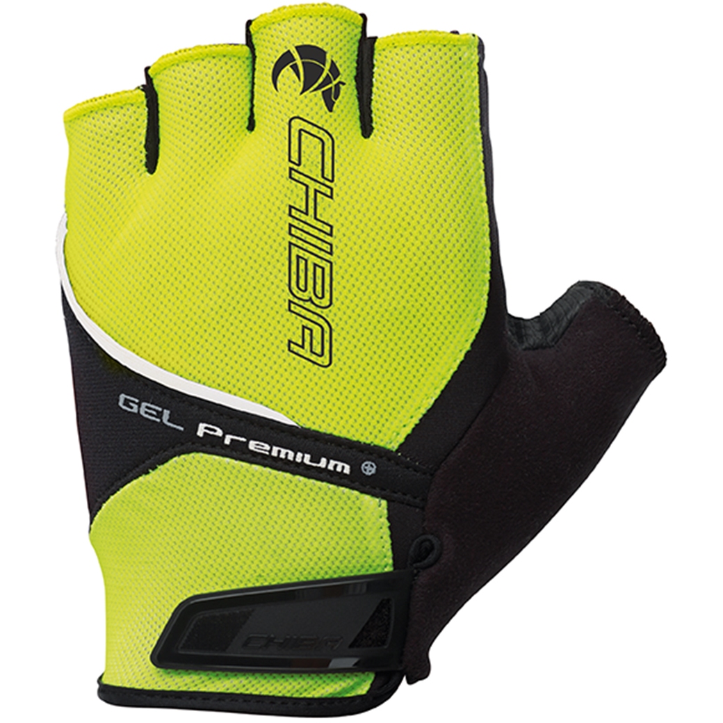 Produktbild von Chiba Gel Premium Kurzfinger-Handschuhe - neon yellow